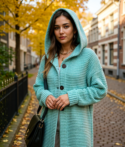 Aafke | Stijlvolle Lange Gebreide Cardigan Dames voor Comfort en Elegantie