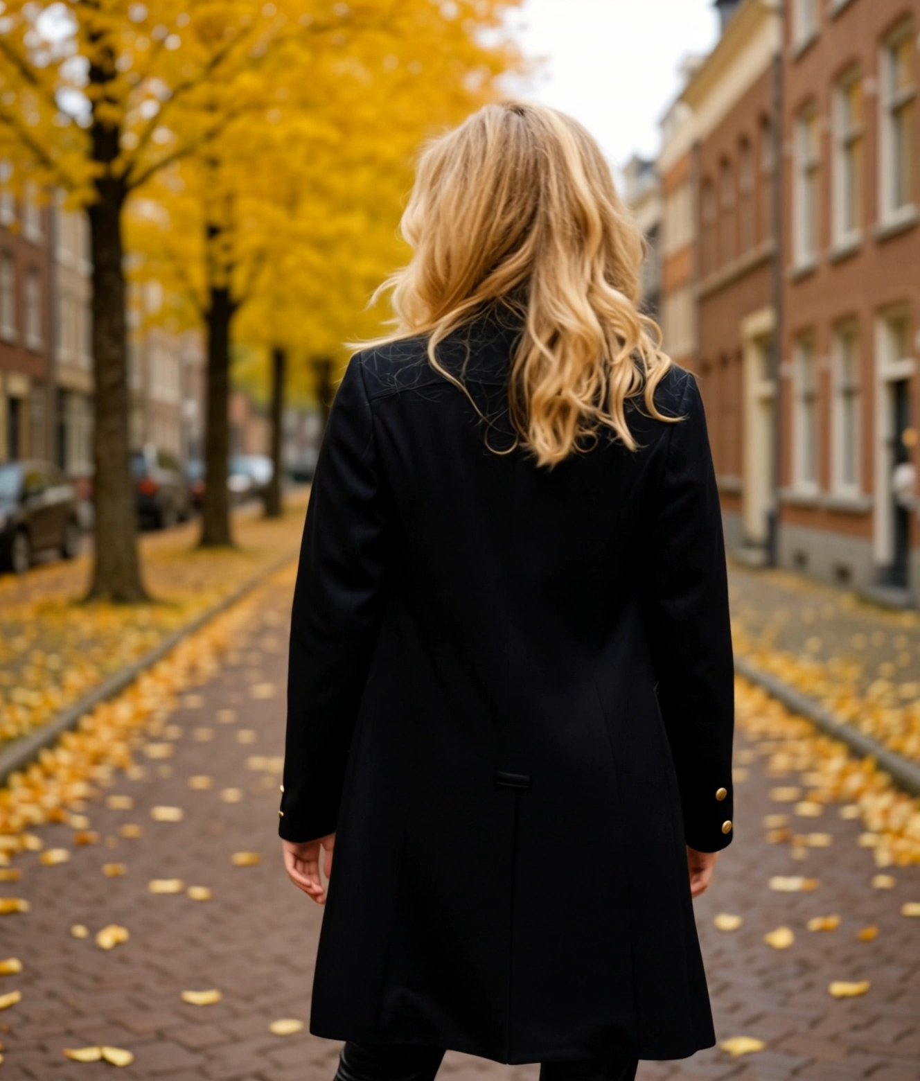 Adelinde | Stijlvolle Lange Winterjas Dames met Dubbele Rij Knopen