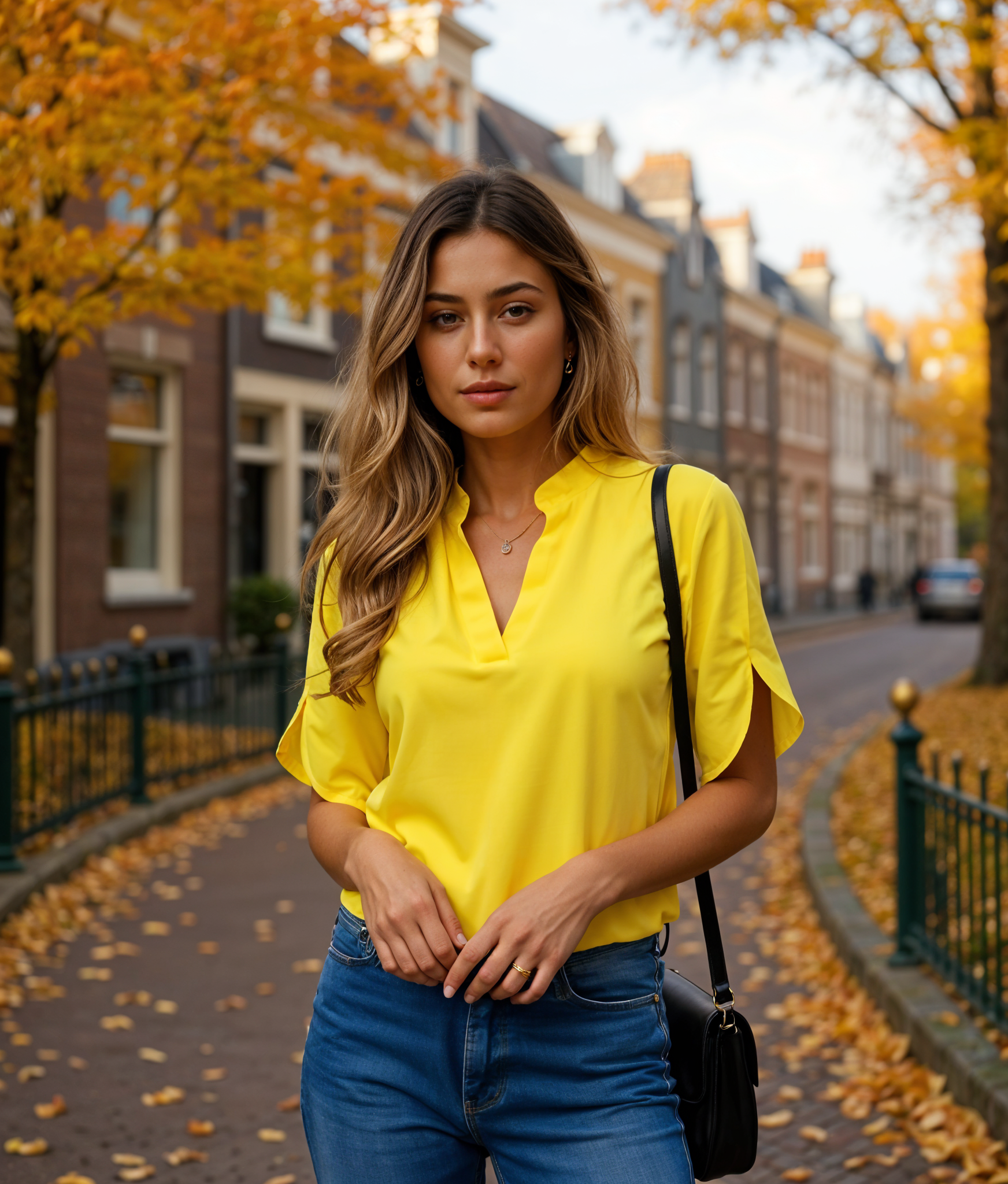 Aiva | Elegante Witte Blouse Dames met Korte Mouwen en V-hals