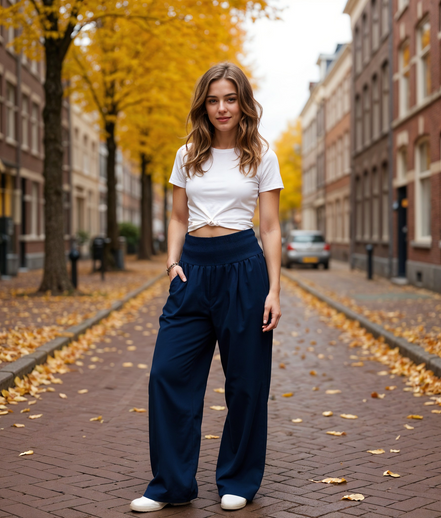 Alette | Comfortabele Hoge Taille Geplooide Broek voor Dames
