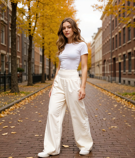 Alette | Comfortabele Hoge Taille Geplooide Broek voor Dames