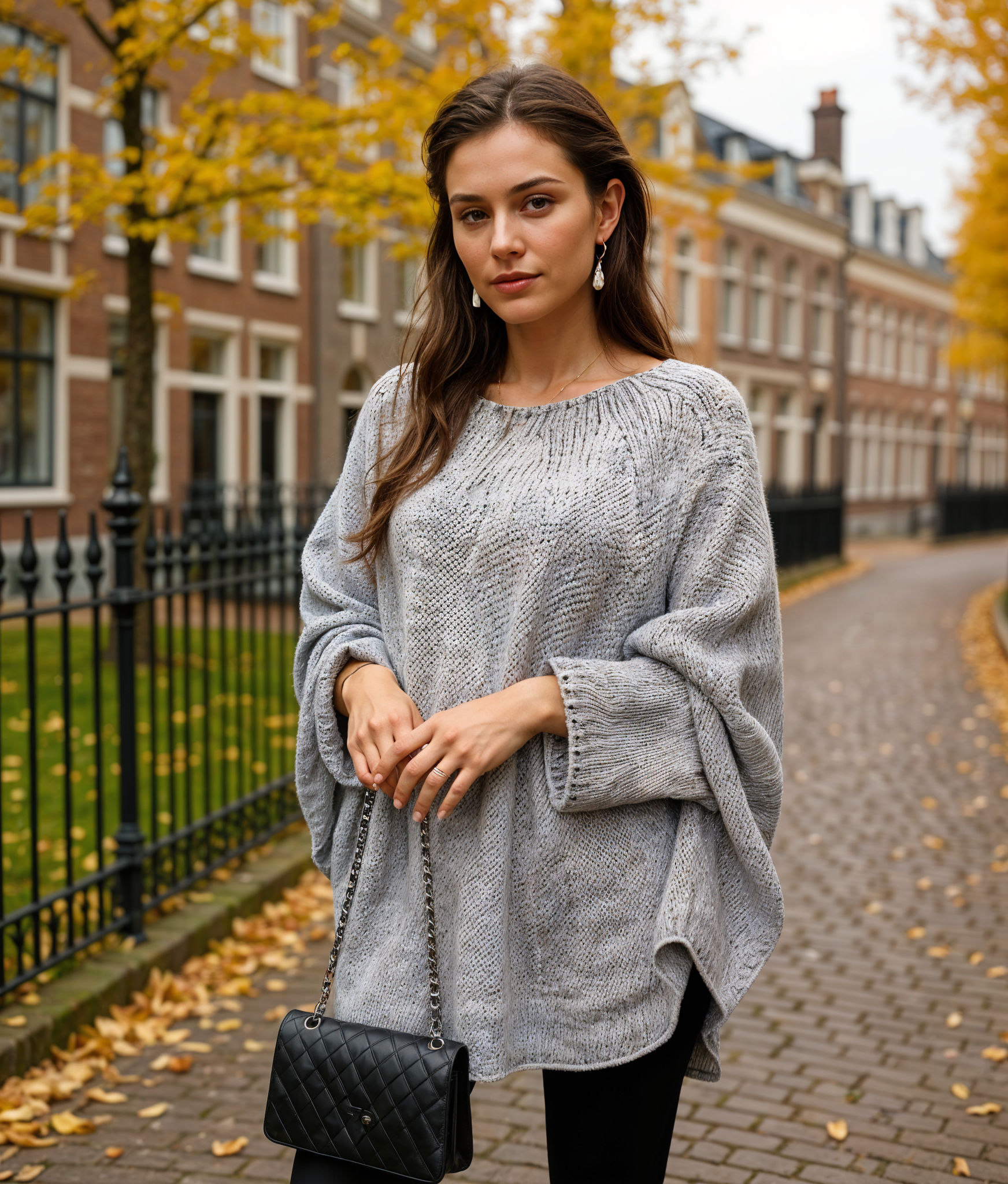 Alinde | Stijlvolle Oversized Gebreide Trui voor Dames met Batwing-Mouwen