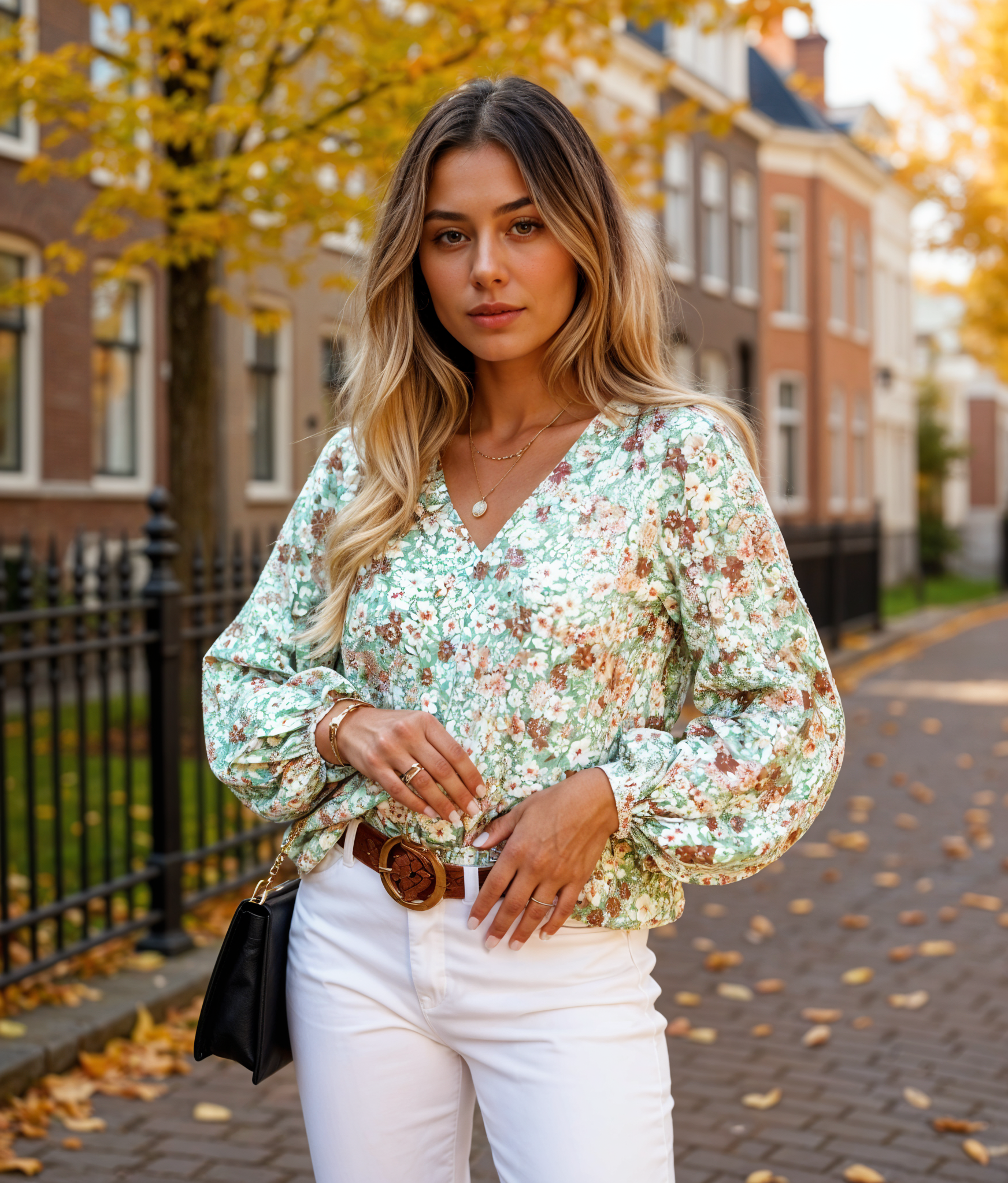 Amira | Stijlvolle Lange Blouse Dames met Bloemenprint voor Zomerse Look