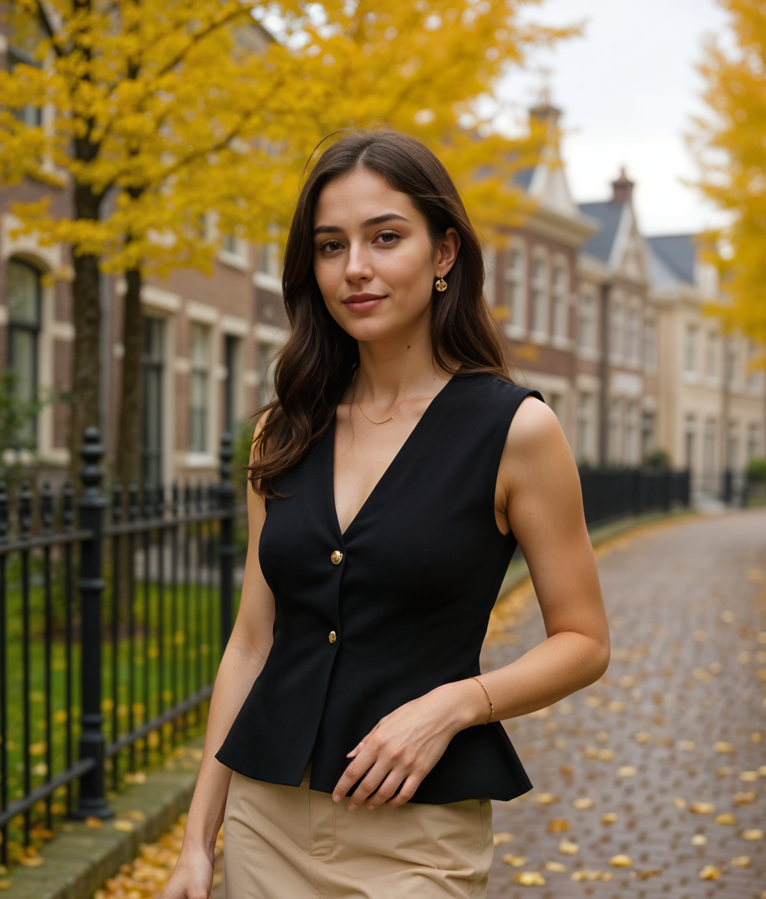 Annelot | Stijlvolle Mouwloze Top Blouse voor Dames met Knoopsluiting