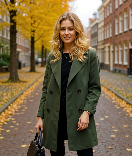 Bellisa | Elegante Dames Trenchcoat voor Stijlvolle Lange Looks