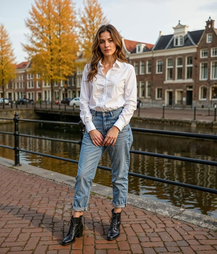 Berendina l Stijlvolle Zomerjeans Dames Lichtblauw – Comfortabele Polyester Jeans voor Dagelijks Gebruik