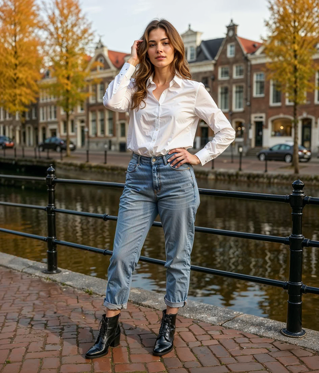 Berendina l Stijlvolle Zomerjeans Dames Lichtblauw – Comfortabele Polyester Jeans voor Dagelijks Gebruik