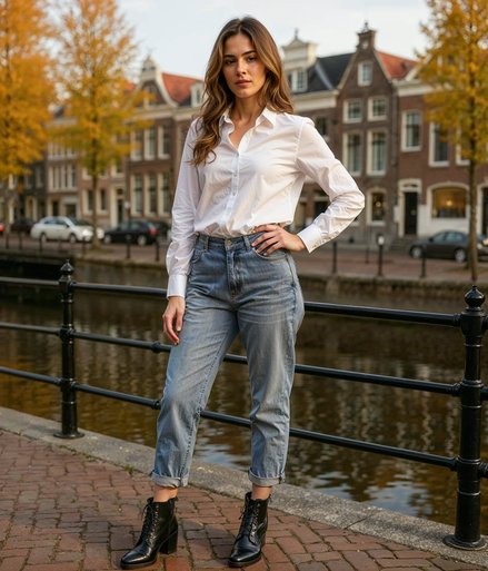 Berendina l Stijlvolle Zomerjeans Dames Lichtblauw – Comfortabele Polyester Jeans voor Dagelijks Gebruik