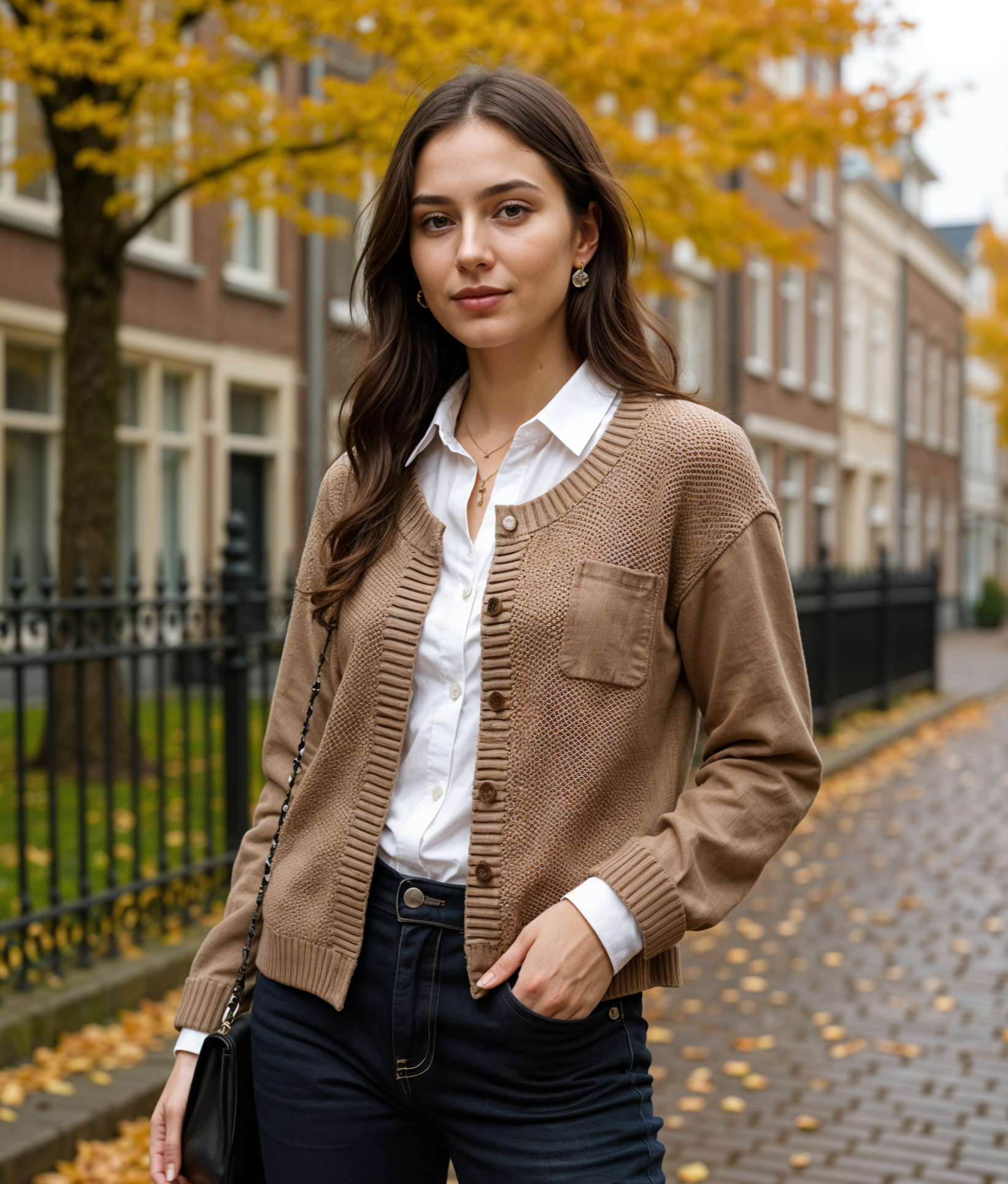 Carice | Comfortabele Oversized Gebreide Cardigan voor Dames met Borstzak