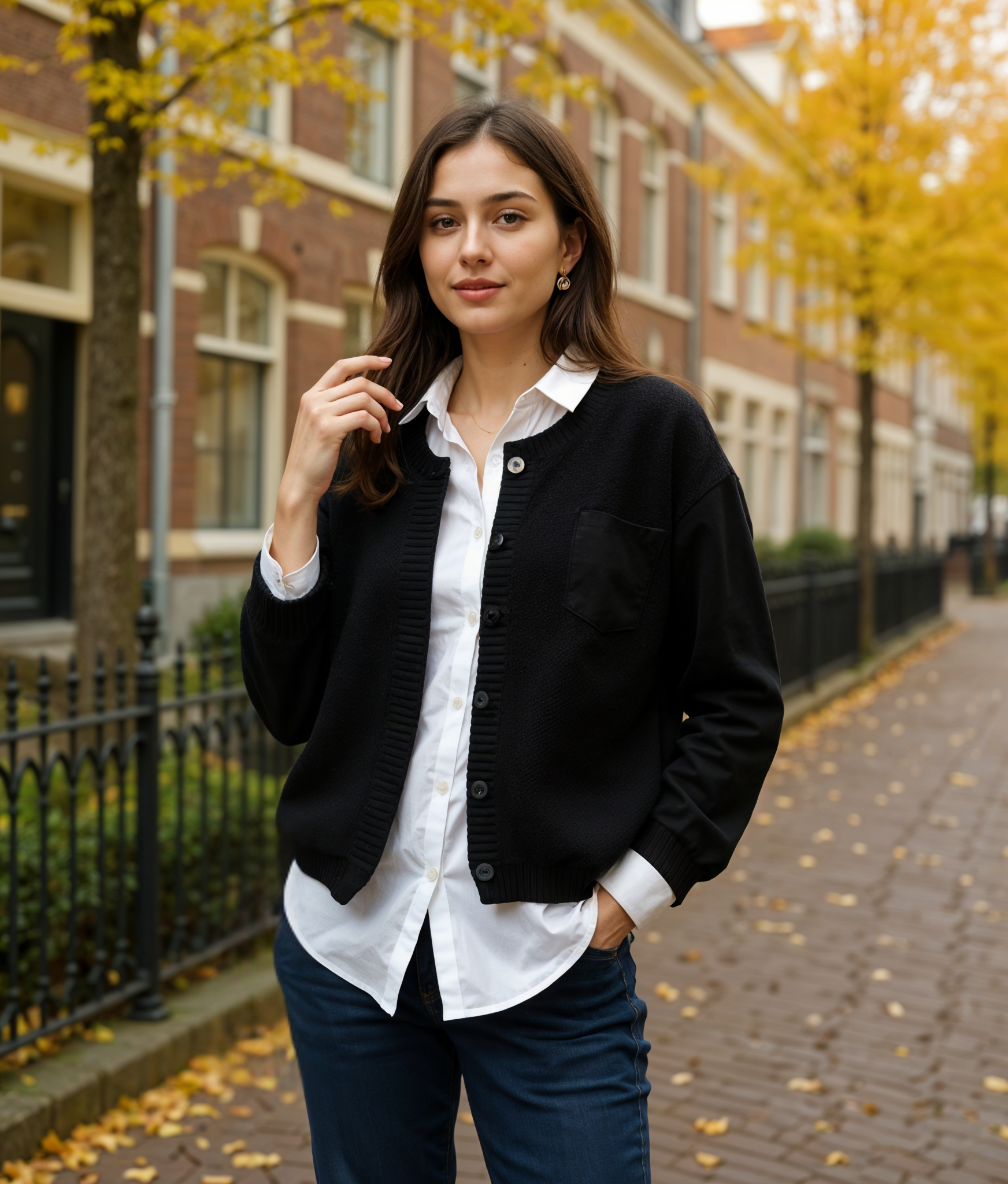 Carice | Comfortabele Oversized Gebreide Cardigan voor Dames met Borstzak