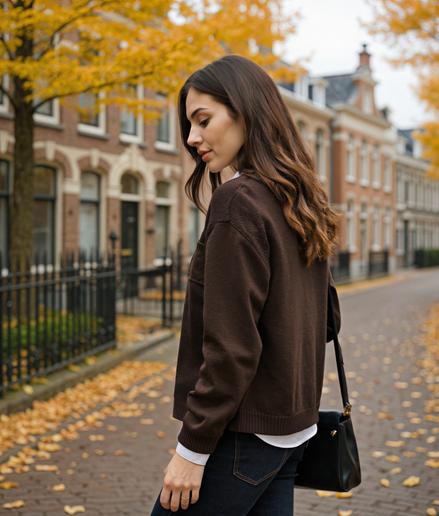 Carice | Comfortabele Oversized Gebreide Cardigan voor Dames met Borstzak