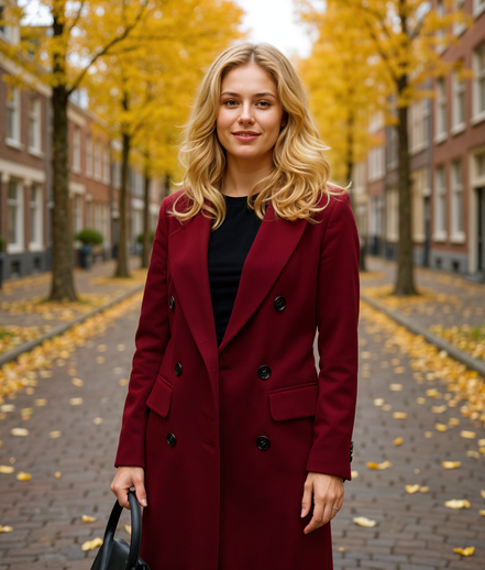 Danique | Tijdloze Dames Trenchcoat met Dubbele Rij voor Elegante Stijl