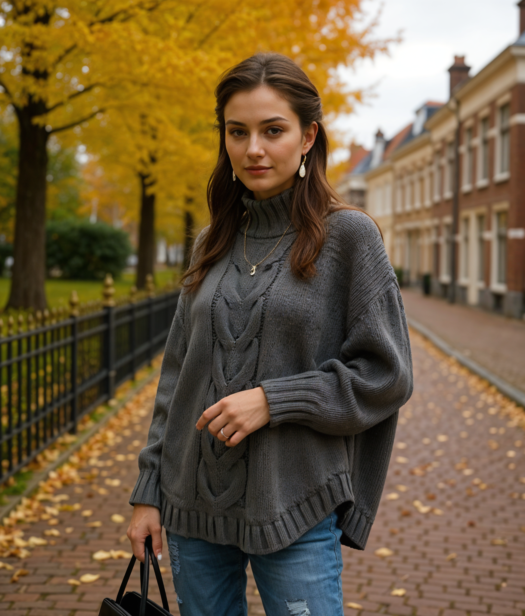 Daya | Luxe Lange Grof Gebreide Dames Trui voor Comfort en Stijl