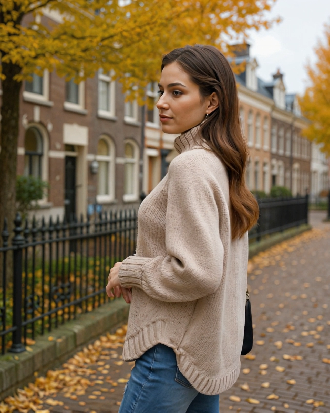 Daya | Luxe Lange Grof Gebreide Dames Trui voor Comfort en Stijl