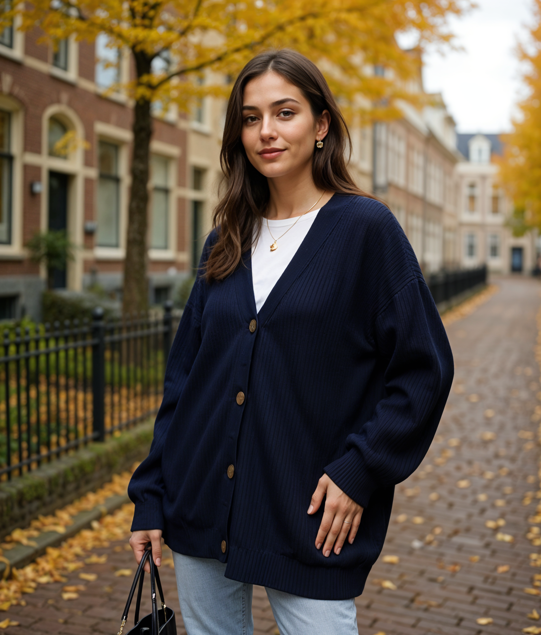 Dieke | Trendy Gestreepte Knoop Trui voor Dames met Relaxed Fit