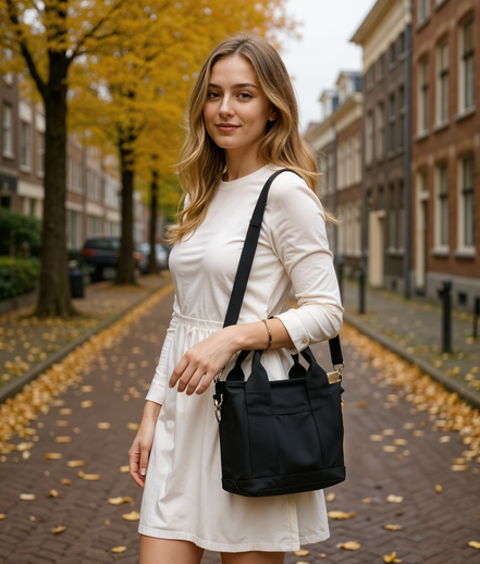 Elira | Stijlvolle Dames Schoudertas met Verstelbare Riem en Ritsvakken