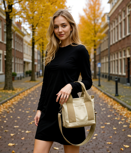 Elira | Stijlvolle Dames Schoudertas met Verstelbare Riem en Ritsvakken