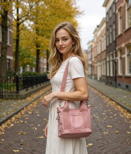 Elira | Stijlvolle Dames Schoudertas met Verstelbare Riem en Ritsvakken