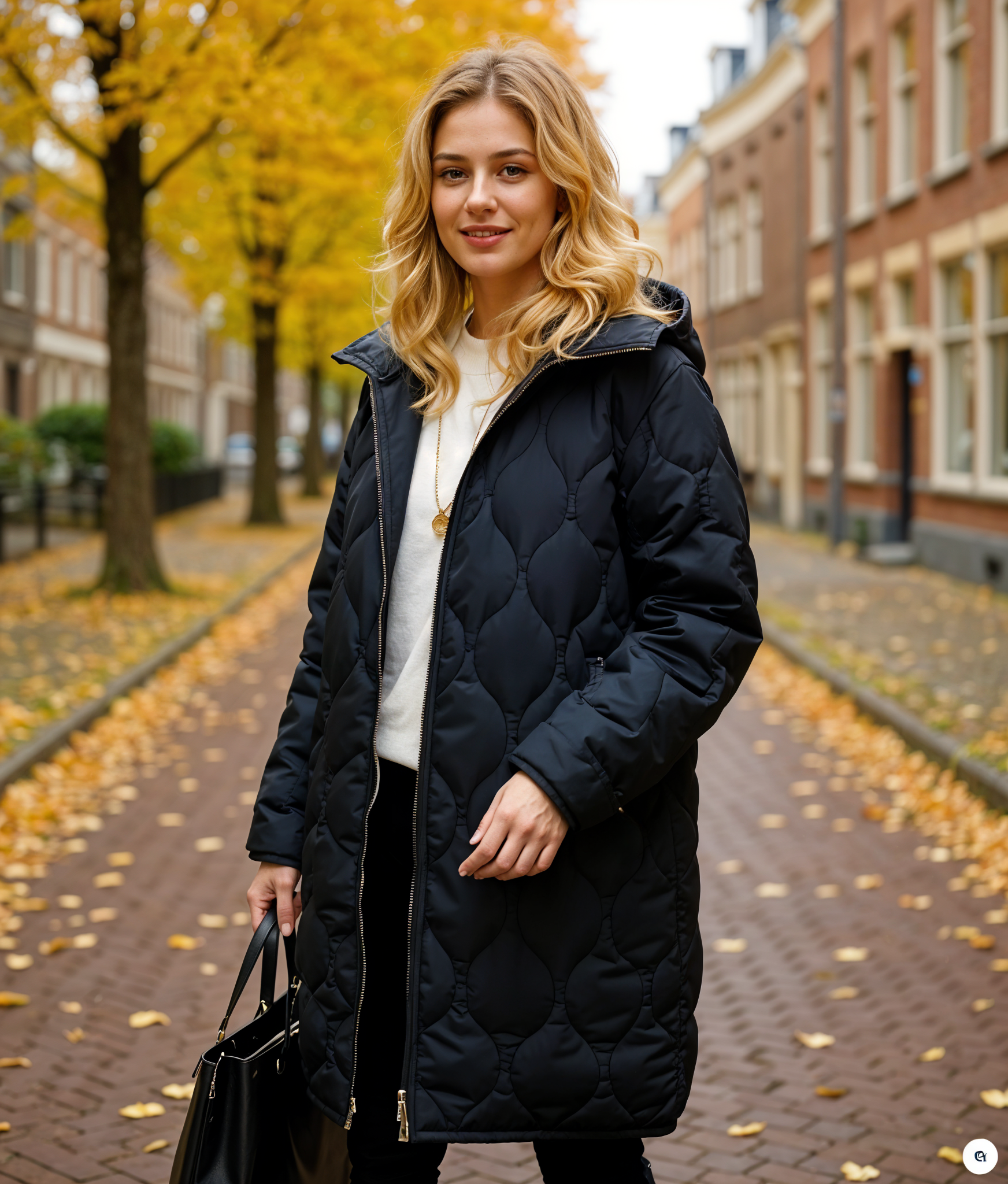 Fabienne | Lange Gewatteerde Jas Dames met Capuchon voor Winterstijl