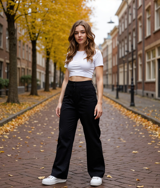 Fenieke | Stijlvolle Hoge Taille Broek Dames Voor Comfort En Elegantie