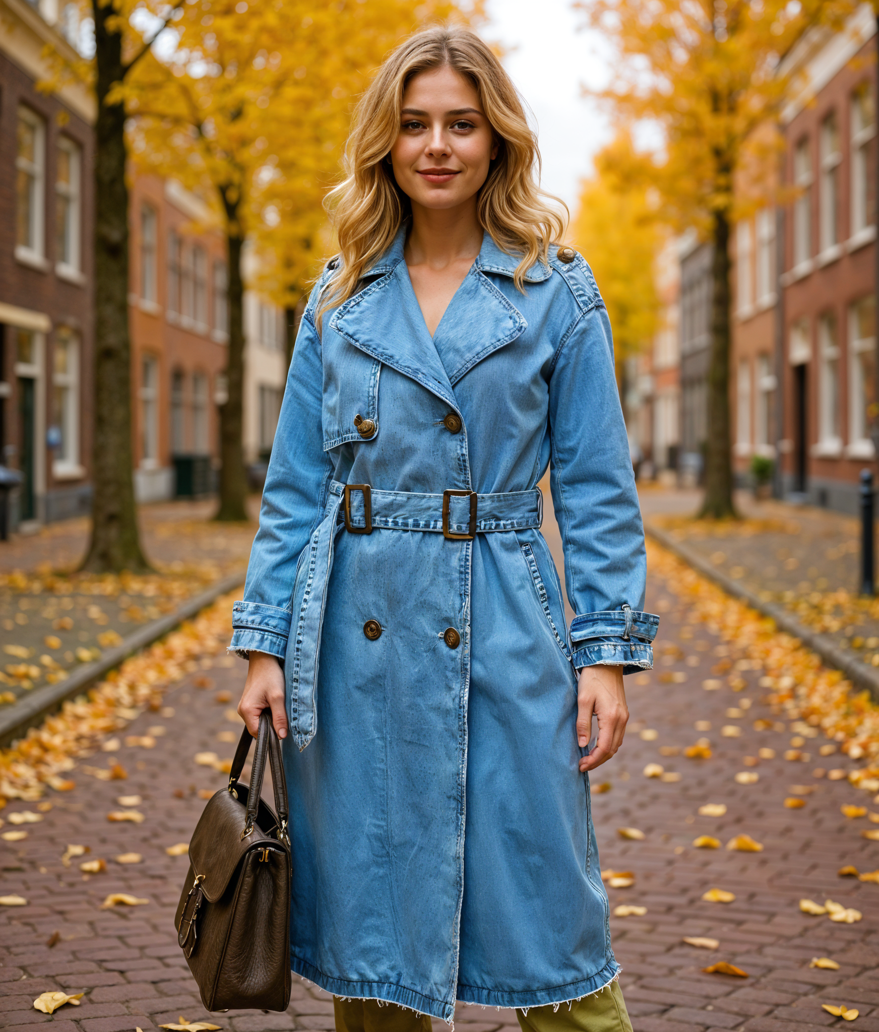 Giselle | Trendy Oversized Denim Trenchcoat voor Dames met Casual Stijl