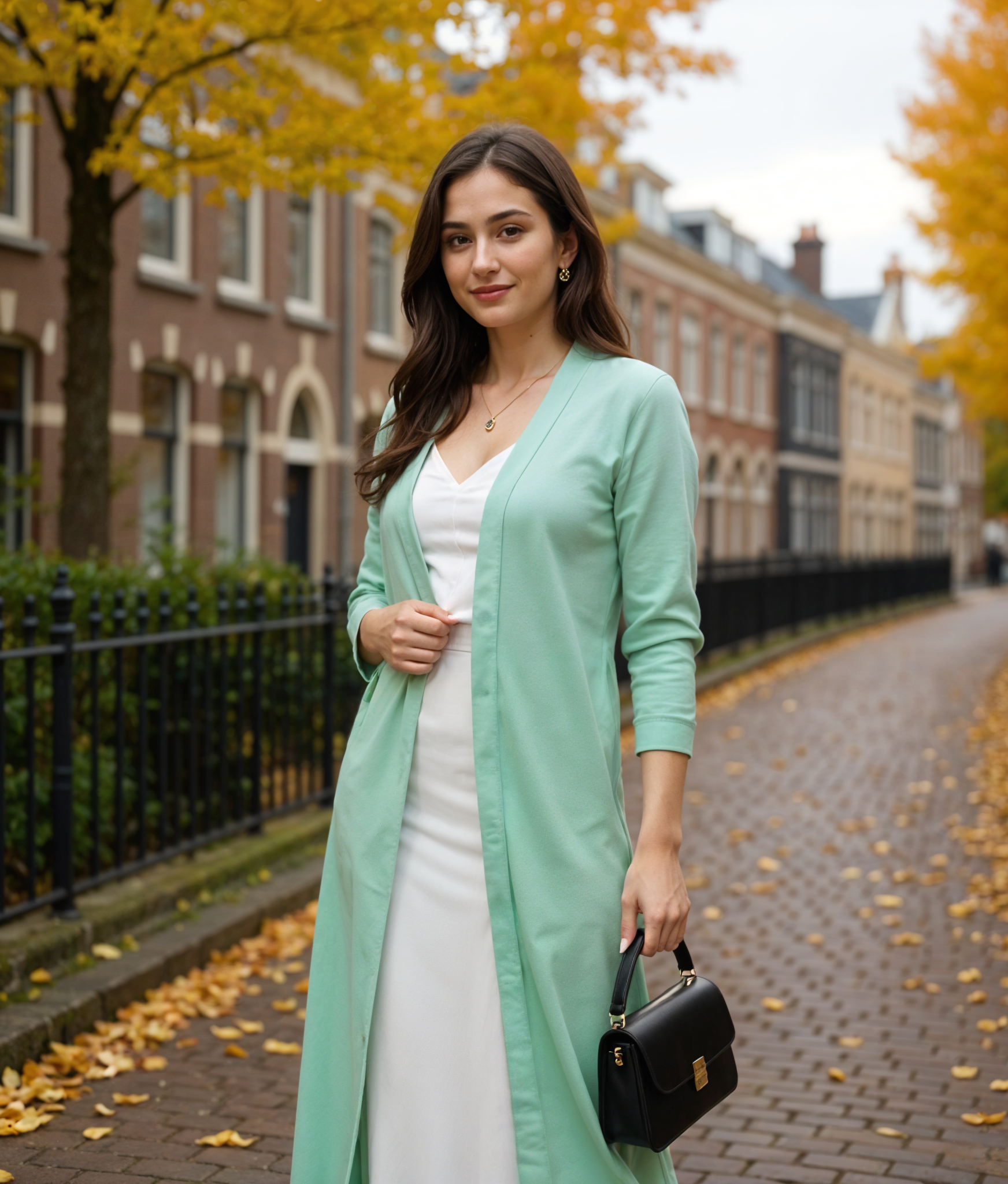 Guusje | Lange Cardigan voor Dames met Open Voorkant en Comfortabele Pasvorm