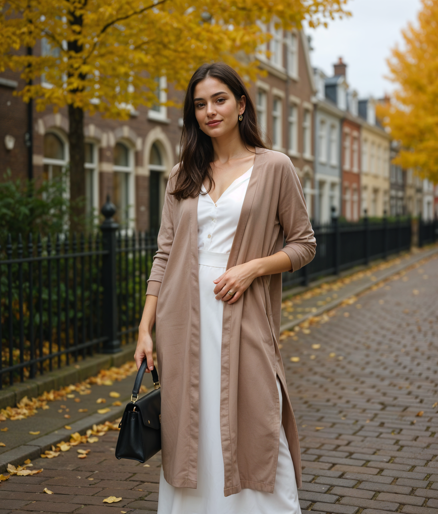 Guusje | Lange Cardigan voor Dames met Open Voorkant en Comfortabele Pasvorm