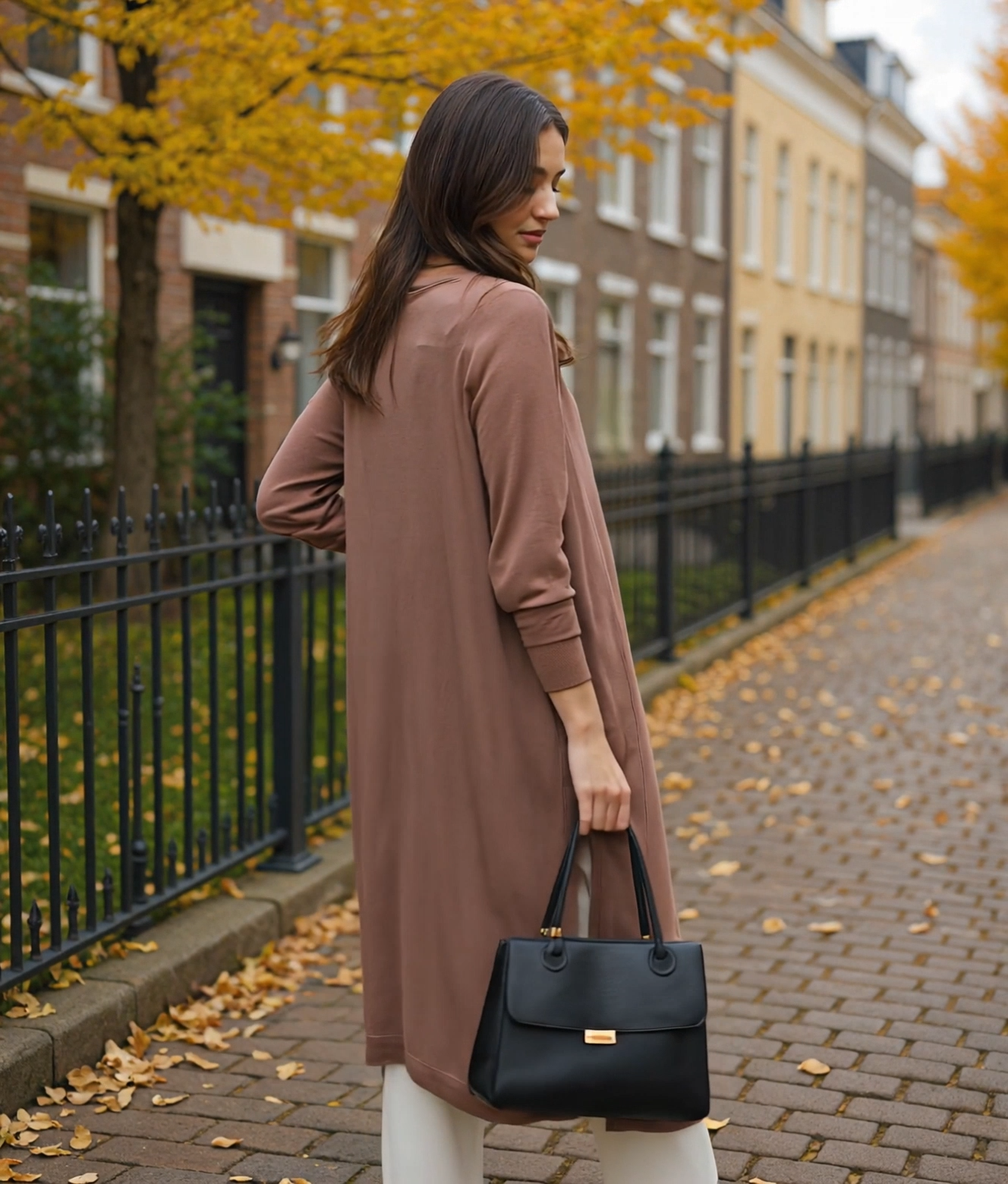 Guusje | Lange Cardigan voor Dames met Open Voorkant en Comfortabele Pasvorm