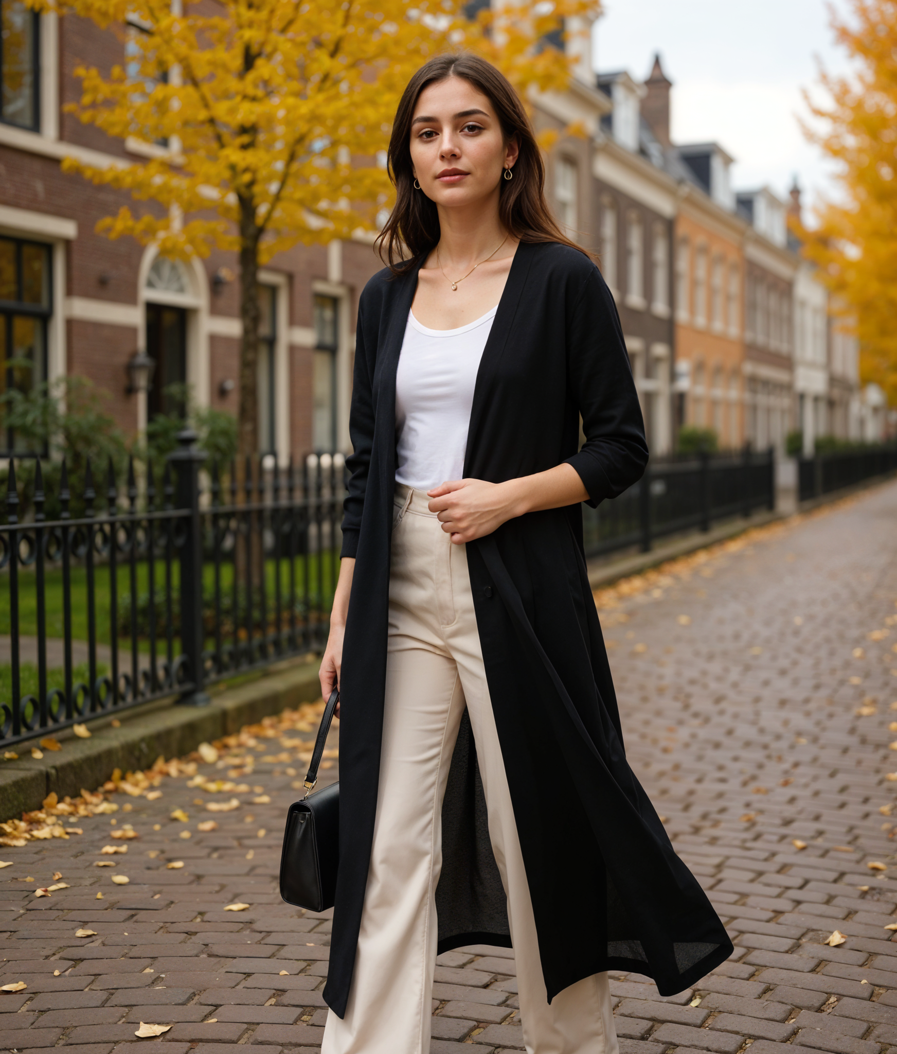 Guusje | Lange Cardigan voor Dames met Open Voorkant en Comfortabele Pasvorm