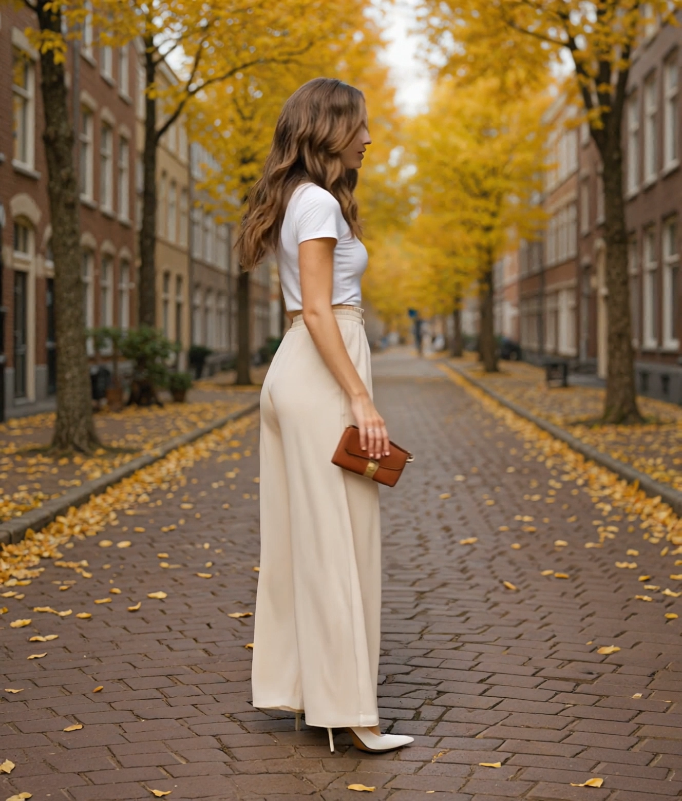 Hannelore | Elegante Wijde Broek Dames met Hoge Taille en Trekkoord