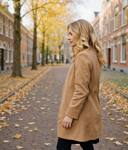 Heline | Stijlvolle Lange Dames Jas voor de Winter met Standkraag