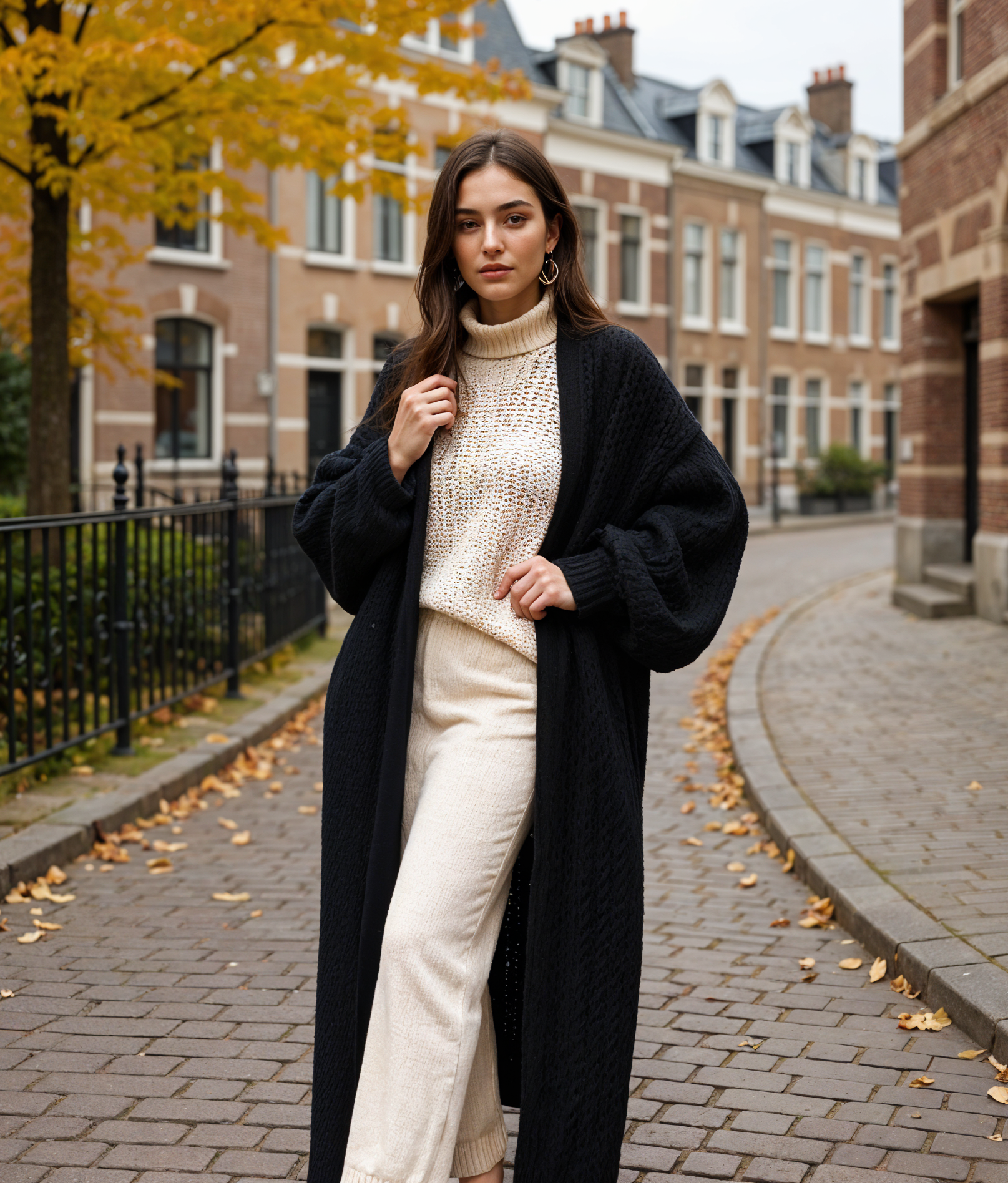 Hester | Lange Chunky Gebreide Cardigan Dames voor Cozy Winterstijl