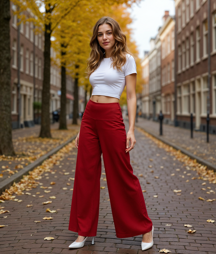 Isabeau | Comfortabele Zwarte Damesbroek met Skinny Fit en Elastische Band