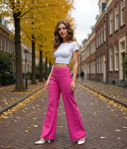 Isabeau | Comfortabele Zwarte Damesbroek met Skinny Fit en Elastische Band