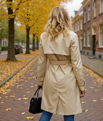 Janou | Tijdloze Lange Trenchcoat Dames voor Elegante Stijl