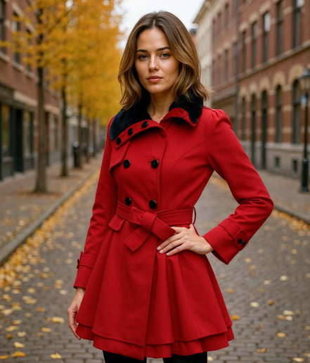 Jinte l Lange Gewatteerde Winterjas Dames met Bontkraag - Stijlvolle en Comfortabele Dames Winterjas