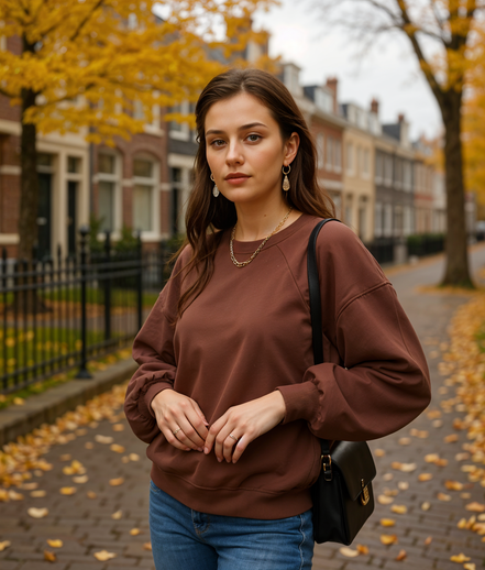 Jorinde | Casual Loose Fit Dames Trui met Ballonmouwen voor Comfort en Stijl