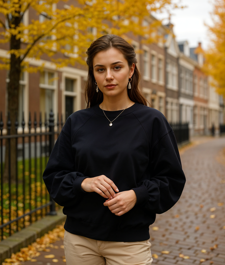 Jorinde | Casual Loose Fit Dames Trui met Ballonmouwen voor Comfort en Stijl