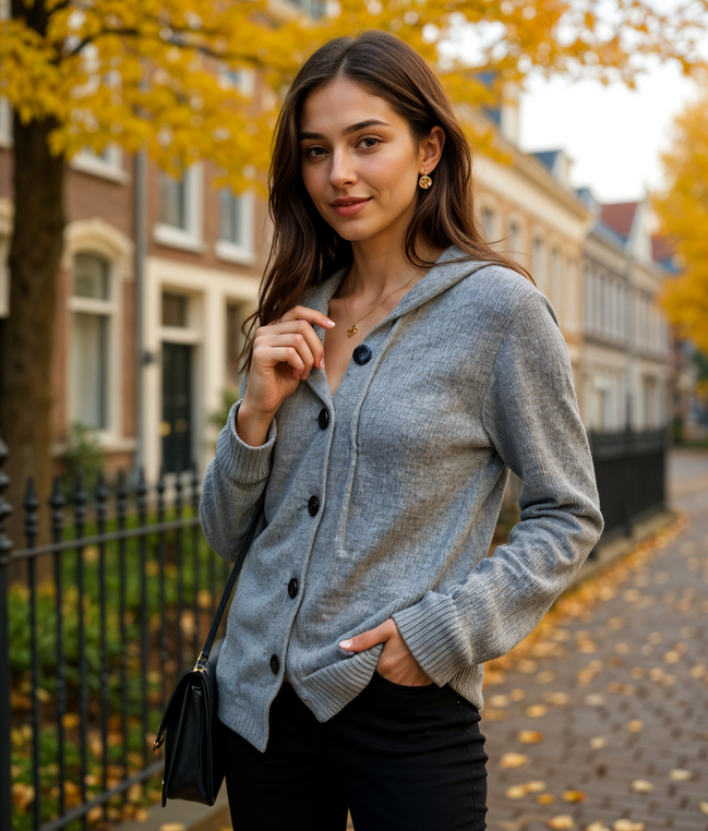 Laurien | Comfortabele Gebreide Cardigan voor Dames met Knoopsluiting
