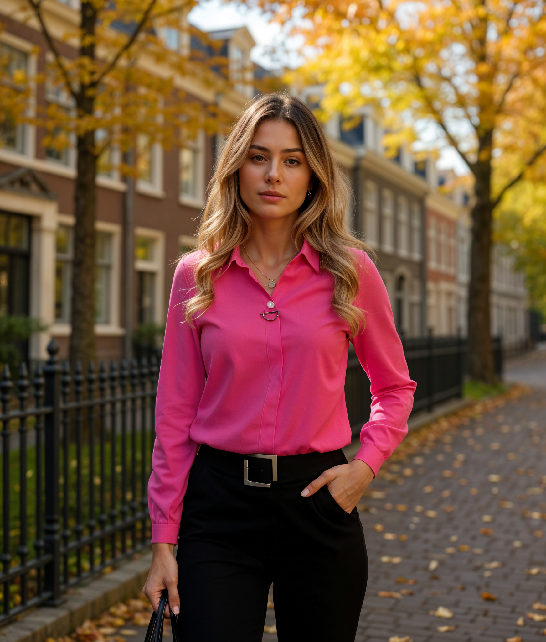 Leya | Witte Dames Blouse Met Elegante Effen Stijl Voor Elke Gelegenheid