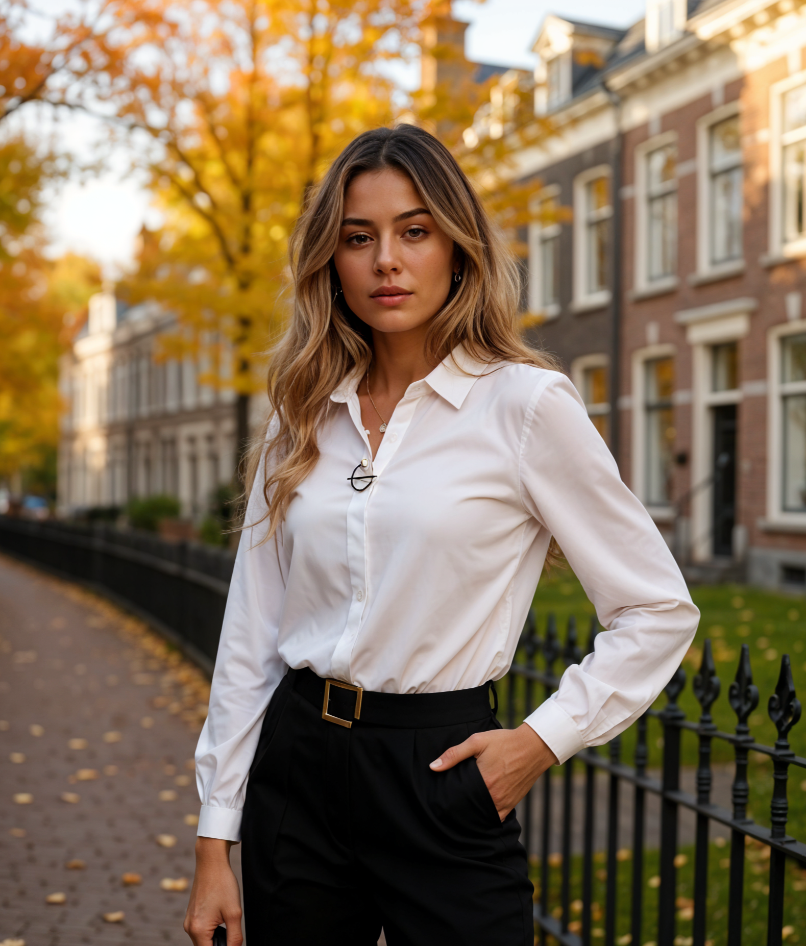 Leya | Witte Dames Blouse Met Elegante Effen Stijl Voor Elke Gelegenheid