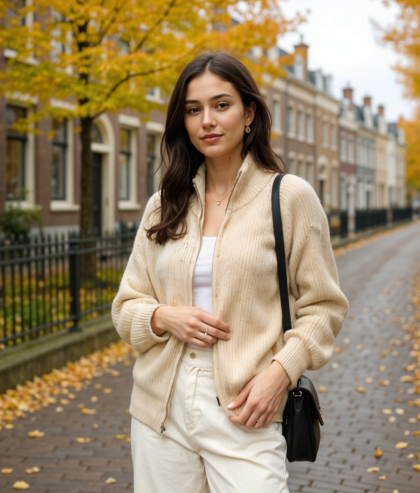 Lieselot | Stijlvol Zwart Vest Dames met Volledige Rits en Hoge Kraag