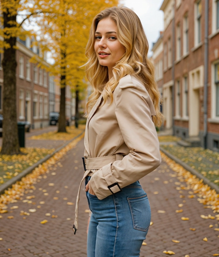 Lume | Trendy Korte Trenchcoat Dames voor Elegante Stijl