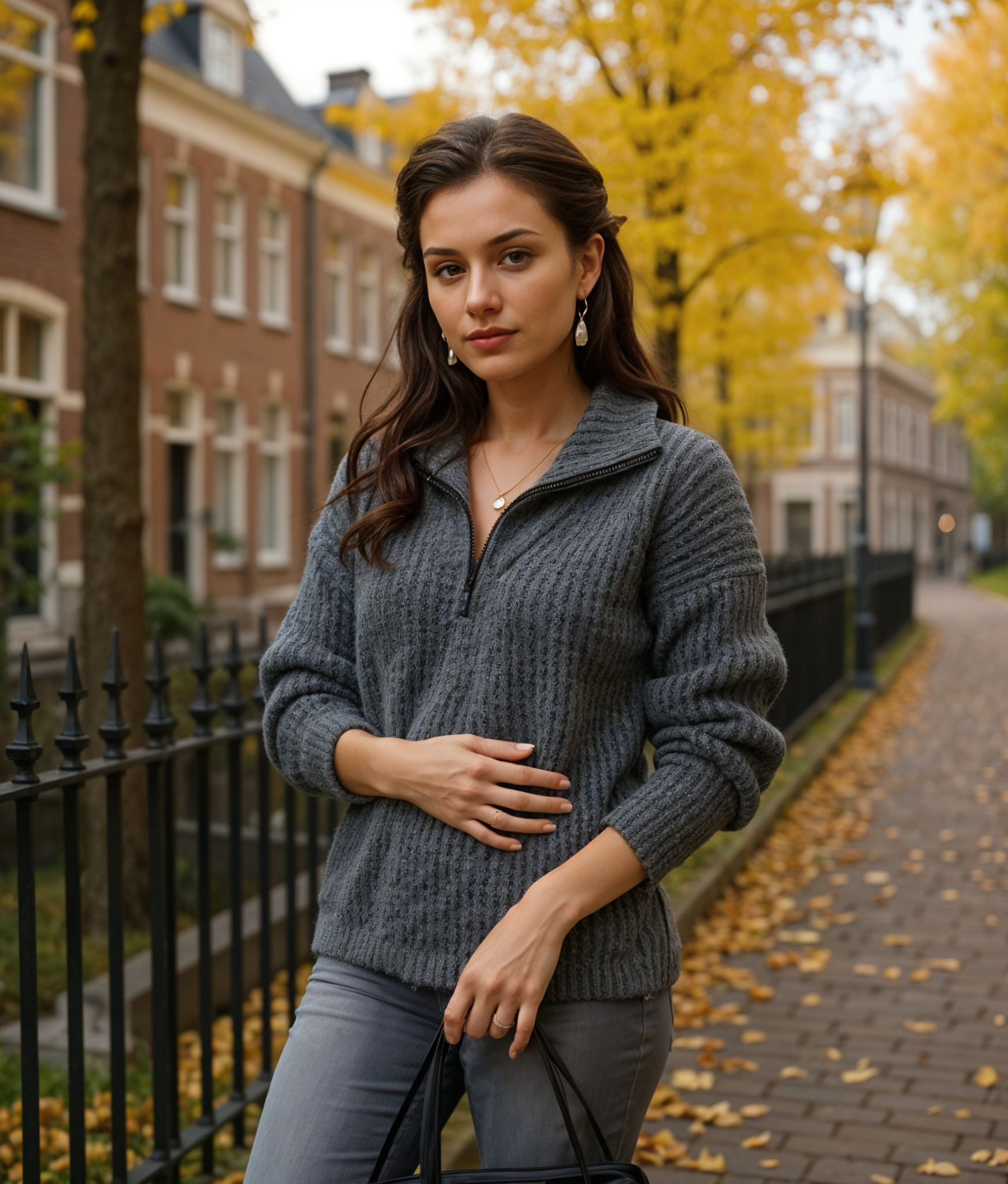 Lumi | Elegante Halve Rits Dames Trui voor Stijlvolle Combinaties