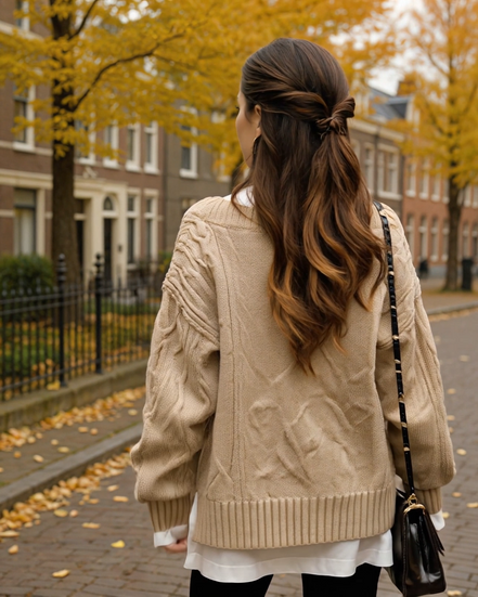 Lyra | Trendy Oversized Gebreide Trui Dames voor Casual Chic Look