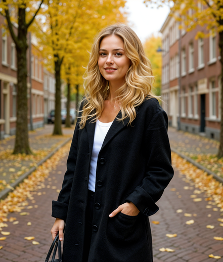 Lysanne | Tijdloze Lange Dames Jas voor de Winter met Revers