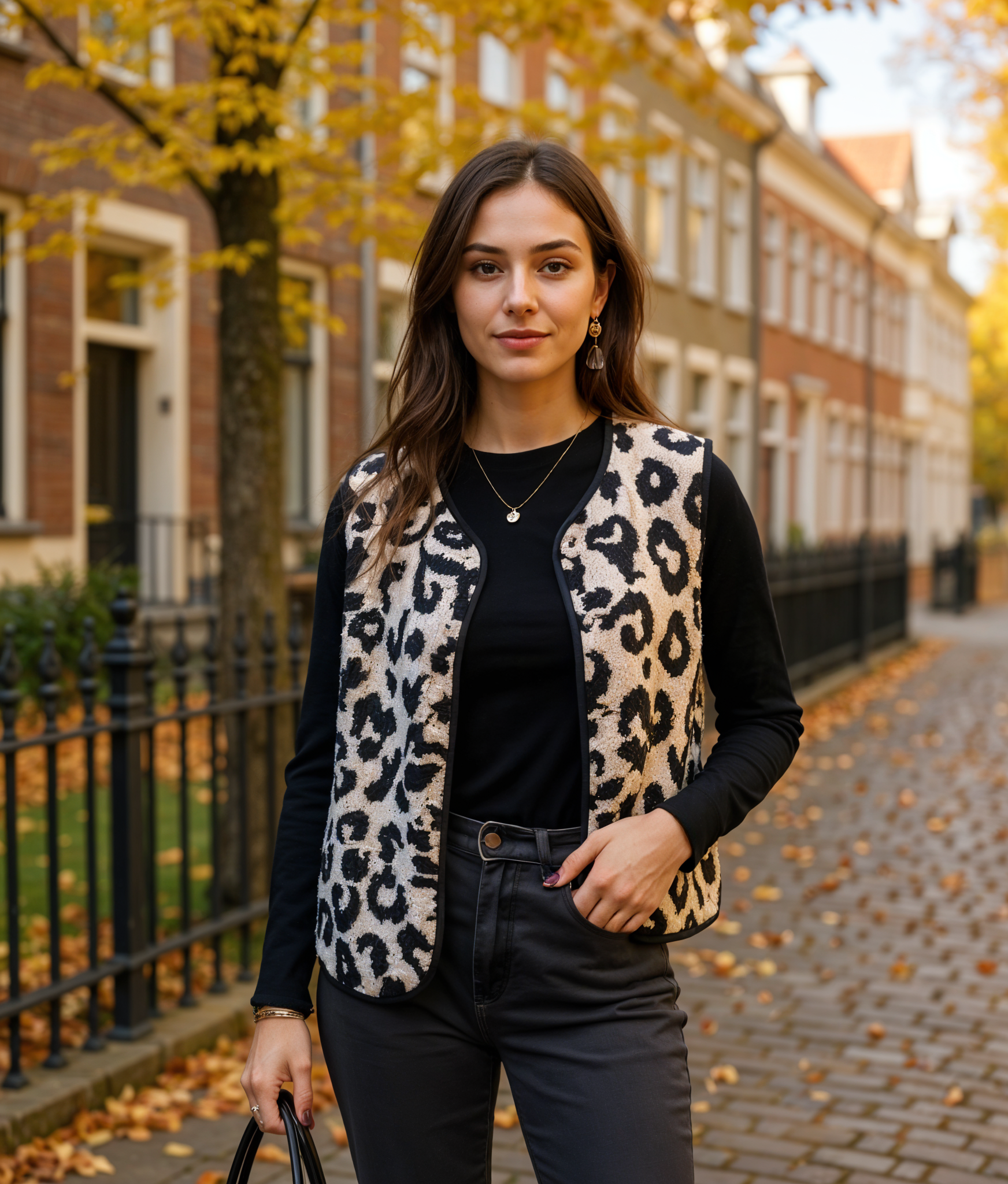Machteld | Trendy Dames Vest met Luipaardprint voor Casual Look