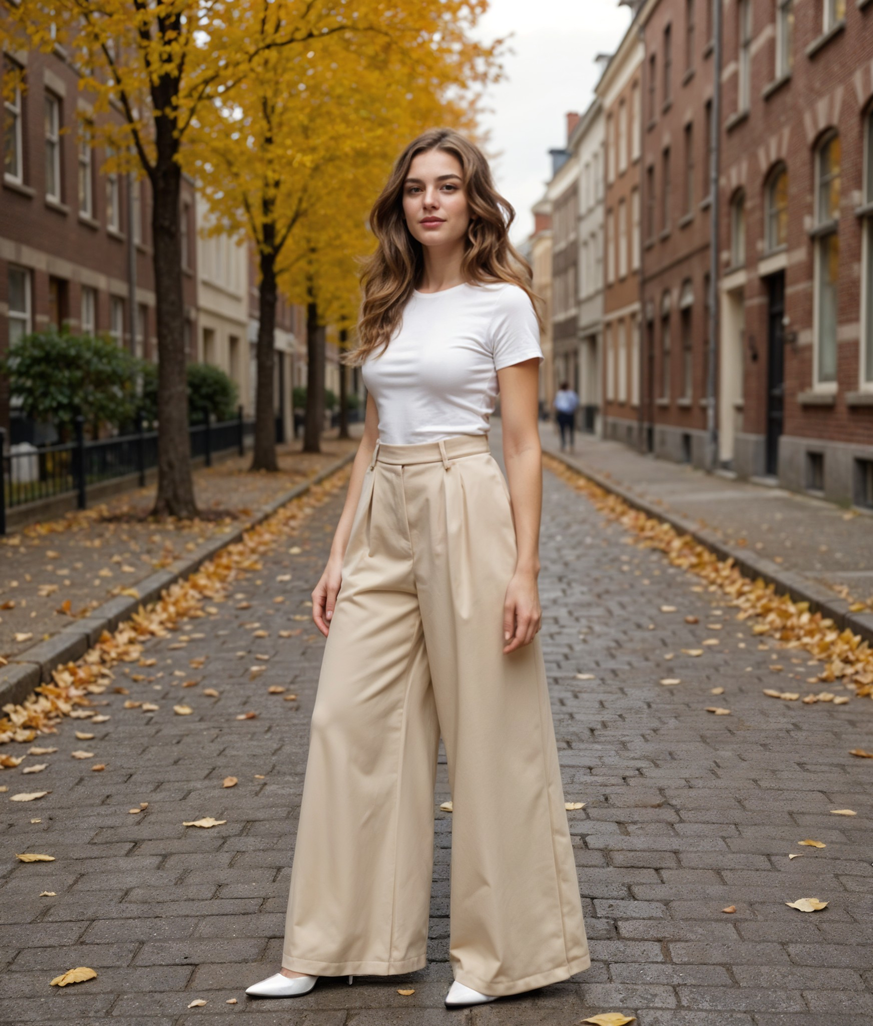 Maeke | Stijlvol Hoge Taille Broekpak Dames met Brede Pijpen