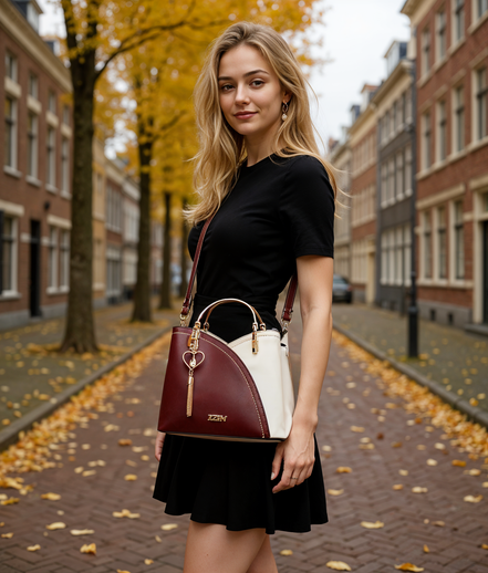 Maevy | Leren Dames Tas met Verstelbare Schouderriem voor Stijlvolle Dagen