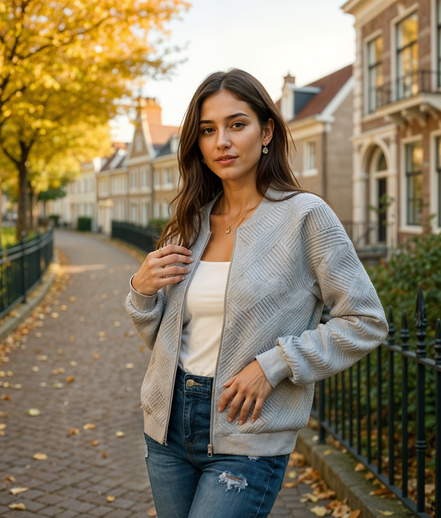 Marijn | Stijlvolle Dames Cardigan Met Ritssluiting Voor Elke Gelegenheid